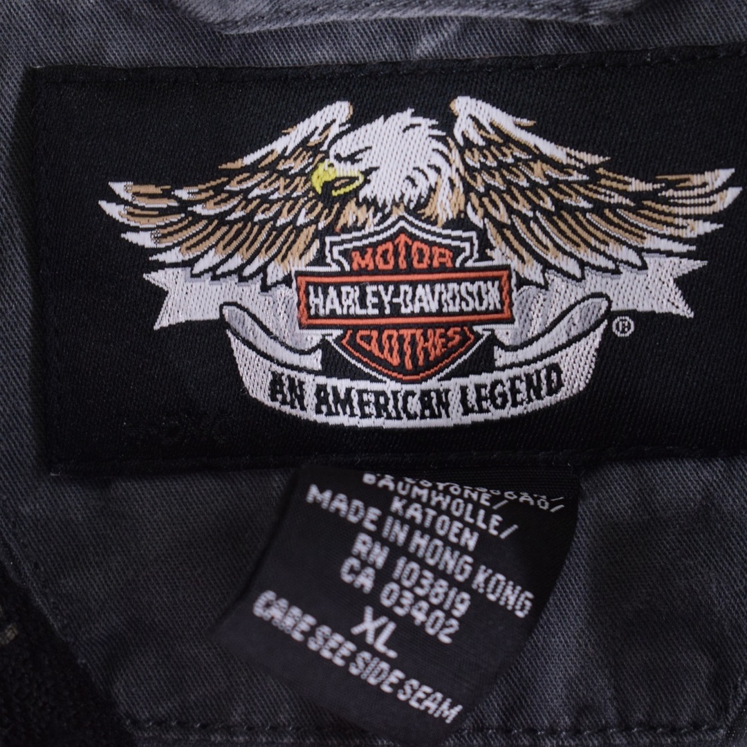 ハーレーダビッドソン Harley-Davidson 刺?入り 半袖 ワークシャツ メンズXXL /eaa351177