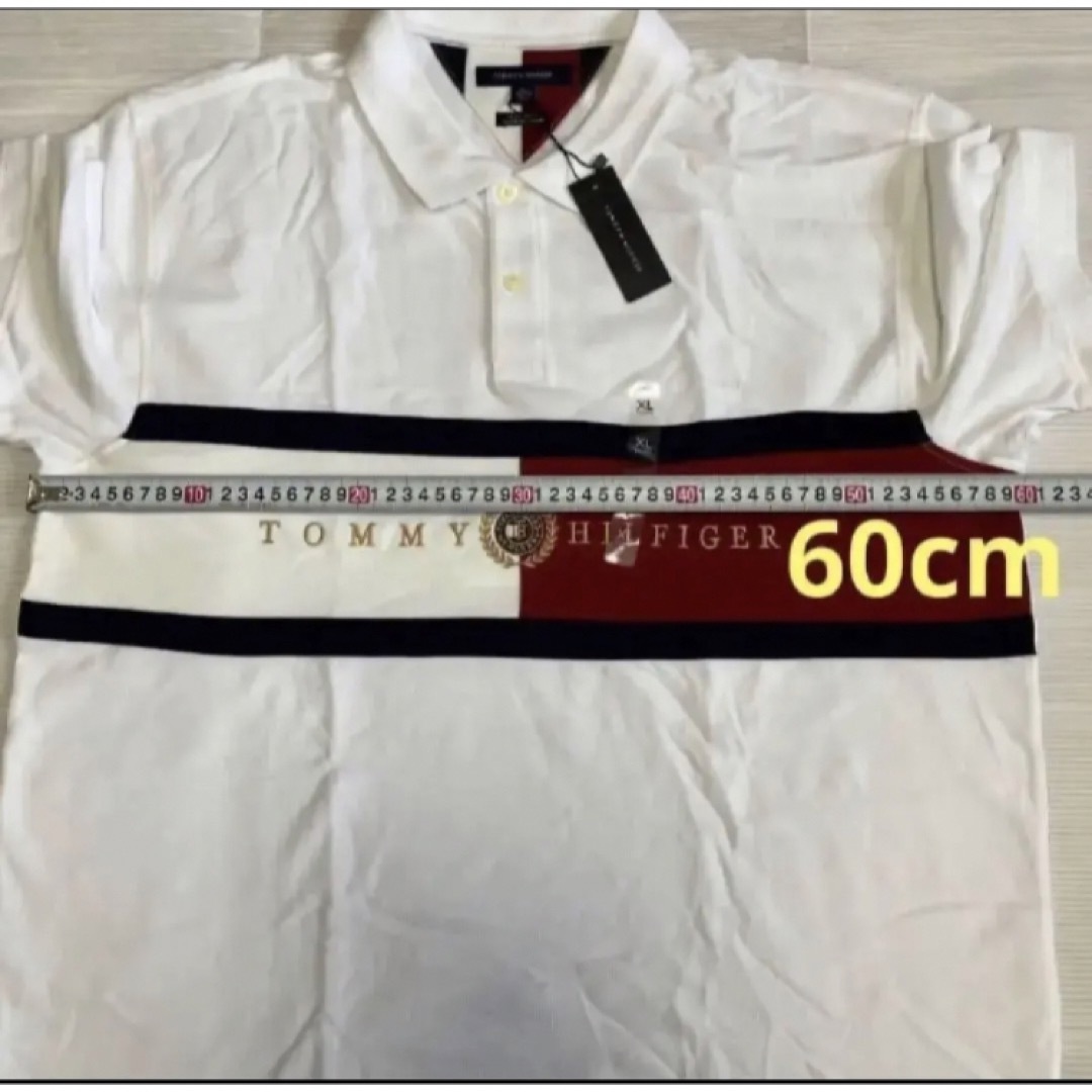 新版 送料無料 新品 TOMMY HILFIGER ストライプ ポロシャツ XXL ウエア