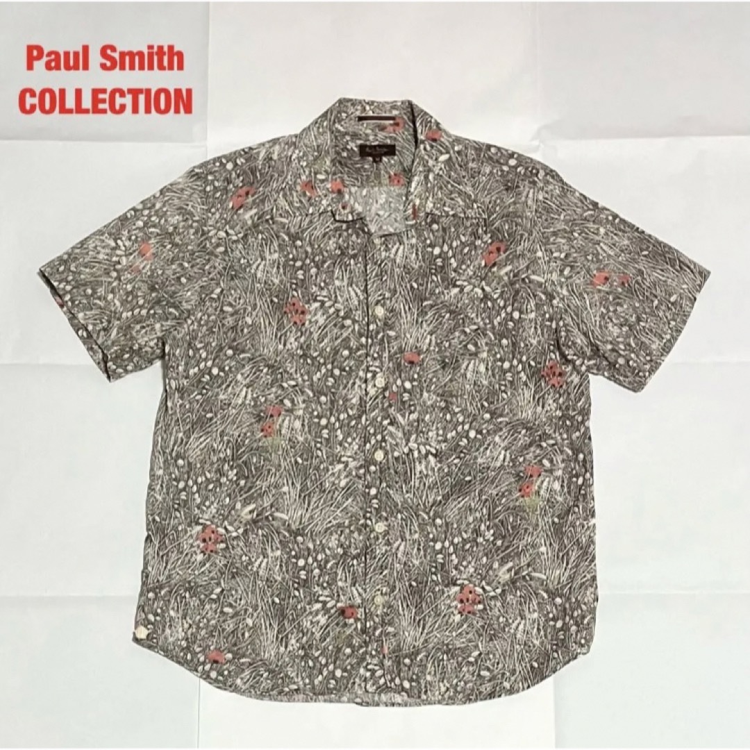 デザイナーズPaul Smith COLLECTION　総柄シャツ　田園　花柄　猫じゃらし