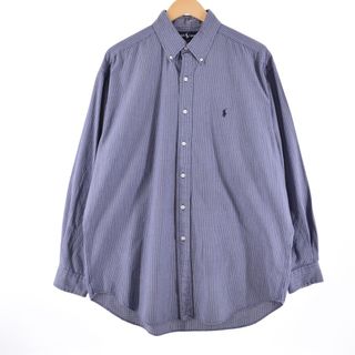 ラルフローレン(Ralph Lauren)の古着 ラルフローレン Ralph Lauren BLAIRE 長袖 ボタンダウンチェックシャツ メンズXL /eaa351023(シャツ)