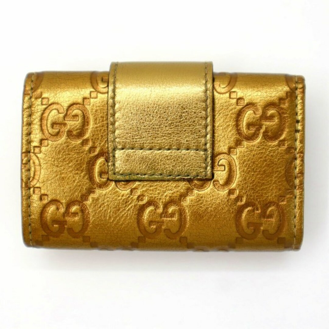 グッチ 212098 グッチシマ レザー 6連 キーケース GOLD-