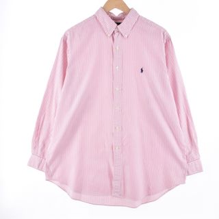 ラルフローレン(Ralph Lauren)の古着 ラルフローレン Ralph Lauren CLASSIC FIT クラシックフィット 長袖 ボタンダウンストライプシャツ メンズXL /eaa351121(シャツ)