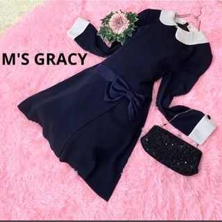 M‘SGRACY* フォーマルワンピース 黒 クリーニング済 結婚式 超美品！