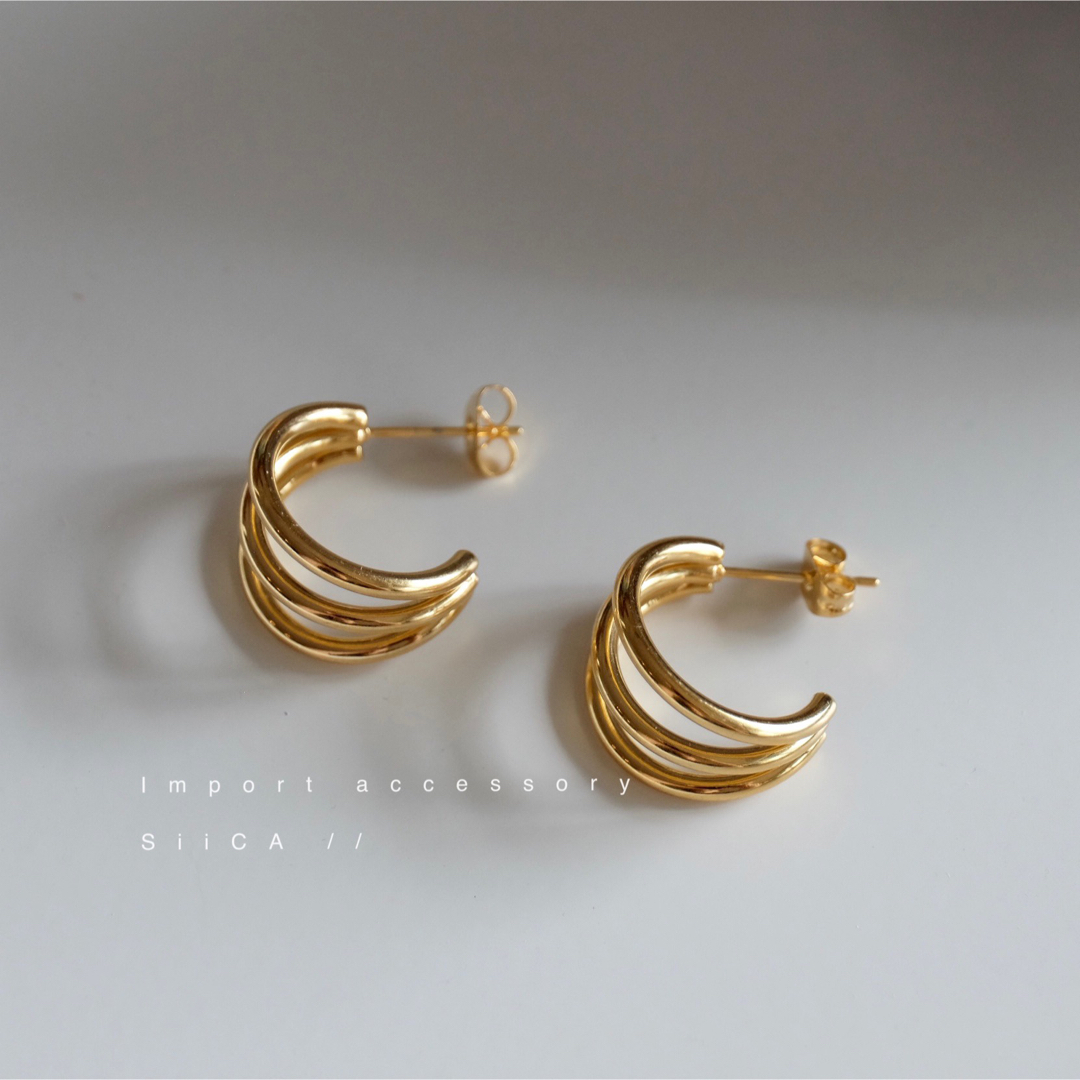 Adam et Rope'(アダムエロぺ)の【ステンレス316L】ピアス No.P2336 GOLD レディースのアクセサリー(ピアス)の商品写真