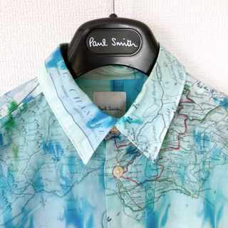 Paul Smith - ポールスミス 長袖シャツ 総柄 ブルー系の通販 by なし