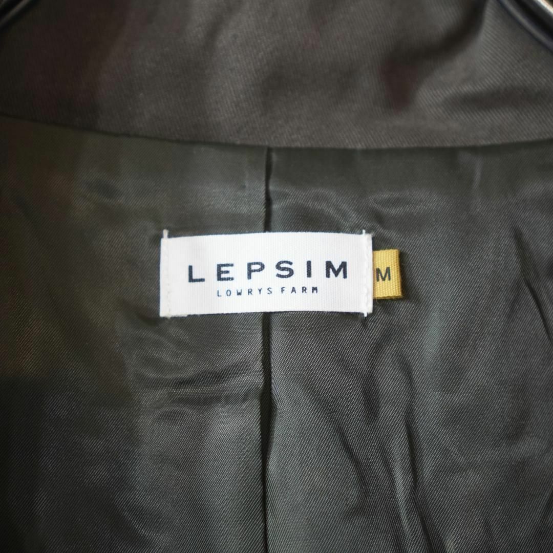 LEPSIM(レプシィム)のLEPSIM ウール混カモフラージュ柄切替スタンドカラーコート カーキーM レディースのジャケット/アウター(ミリタリージャケット)の商品写真