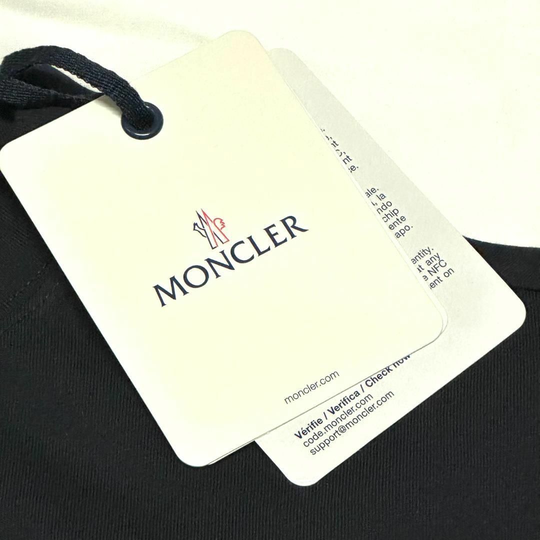 【新品 フランス直営店購入】MONCLER ワンポイント Tシャツ Lサイズ 紺