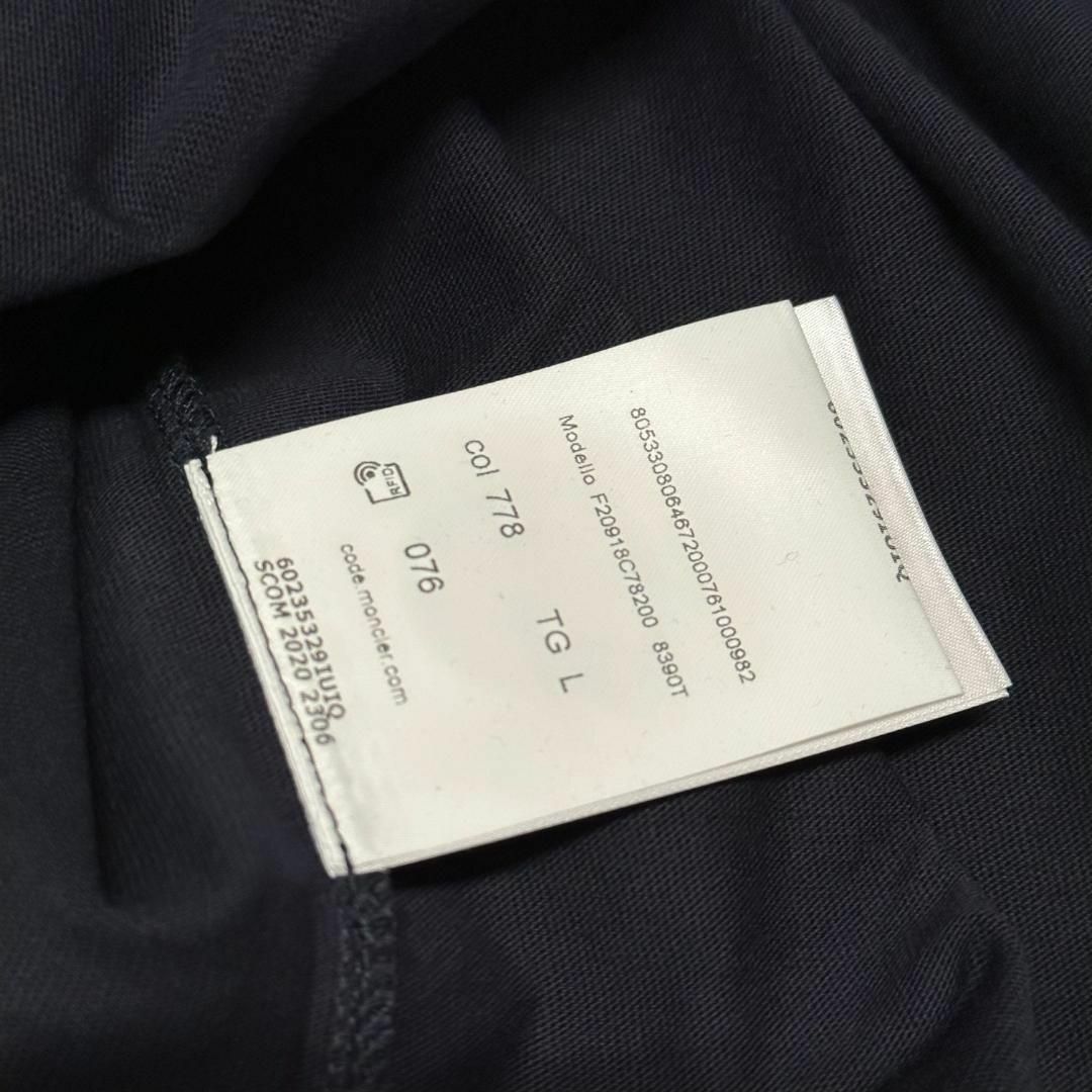 【新品 フランス直営店購入】MONCLER ワンポイント Tシャツ Lサイズ 紺