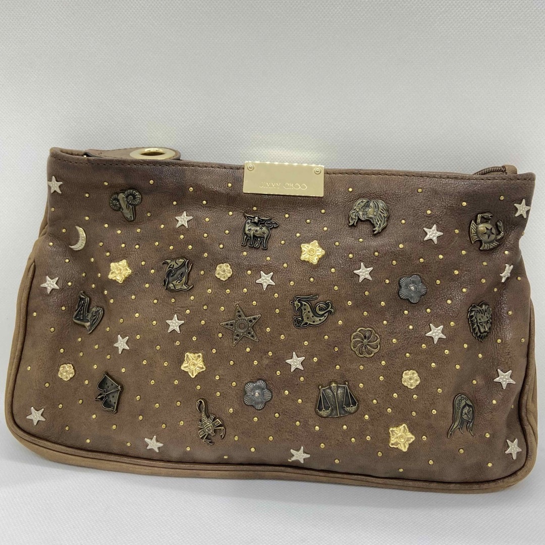 JIMMY CHOO - ジミーチュウ クラッチバッグ スタッズ 星座 レザー
