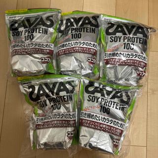 ザバス(SAVAS)のSAVAS ザバスソイプロテイン 100 ココア味900g×5袋セット(プロテイン)