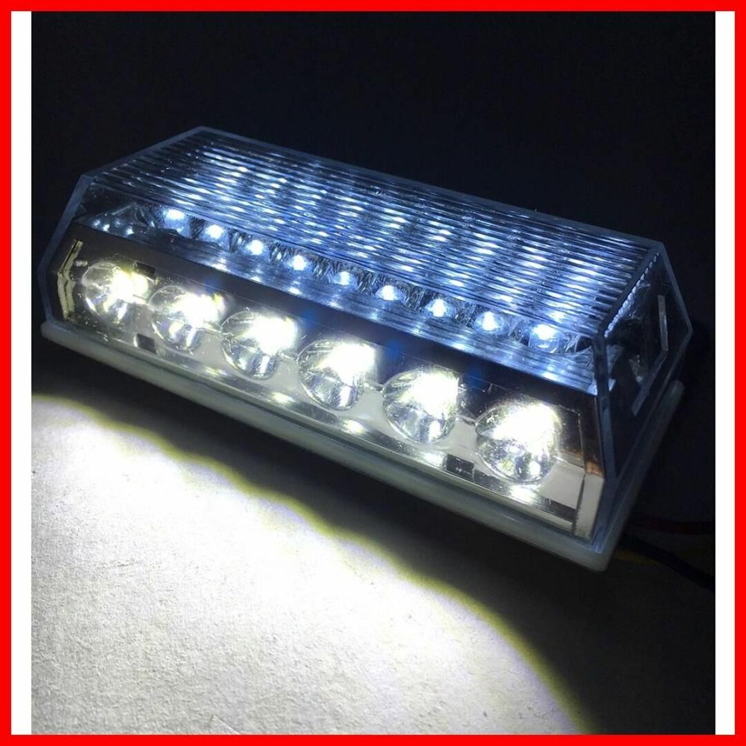 【色:ホワイト】24V トラック 用 角型 24 LED サイド マーカー ラン