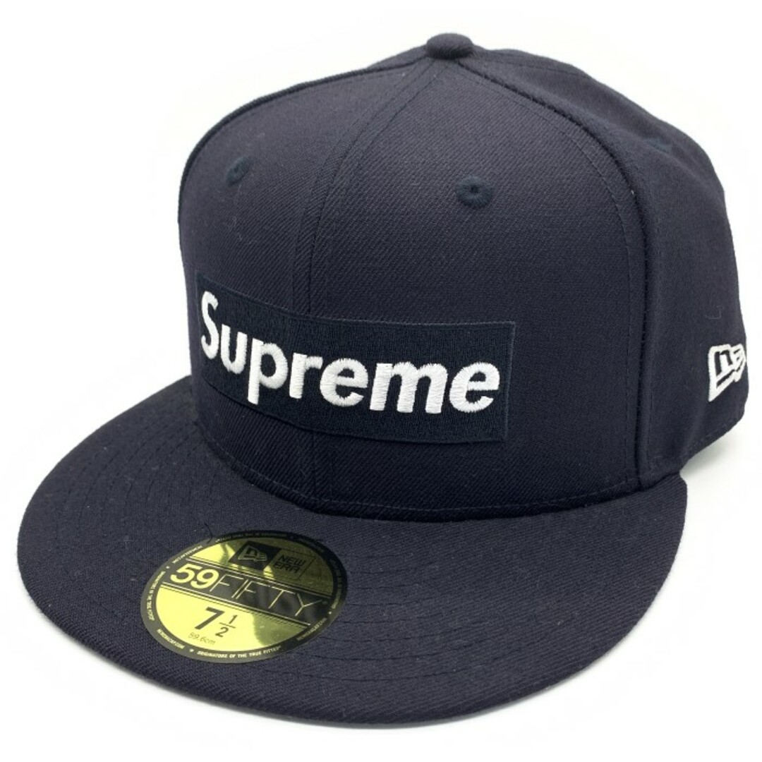 Supreme new era ボックスロゴ キャップ ネイビー 7 1/2