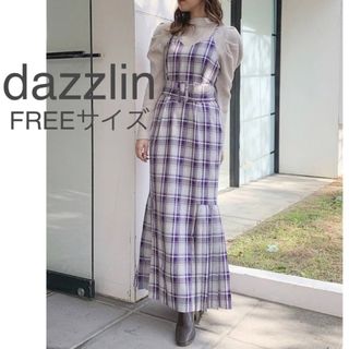 ダズリン(dazzlin)のdazzlin キャミクロスプリーツジャンスカ（パープル）  (ロングワンピース/マキシワンピース)