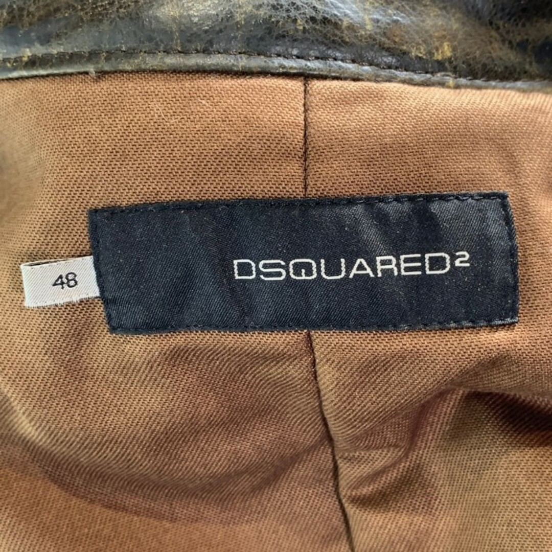 DSQUARED2(ディースクエアード)のディースクエアード PVC フェイクレザージャケット ジップアップ サイズ 48 メンズのジャケット/アウター(レザージャケット)の商品写真