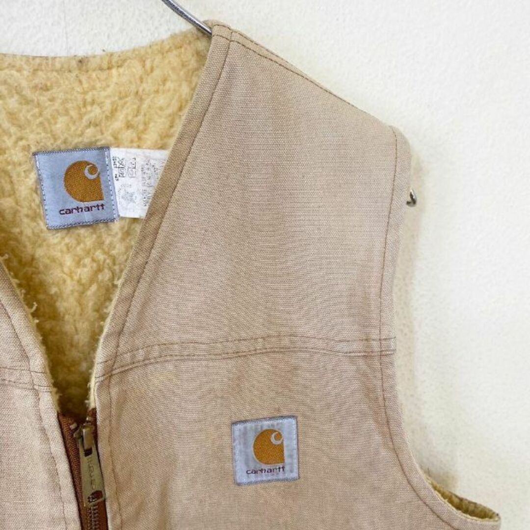 初回限定】 USA製 80s Carhartt カーハート 裏ボア ダック ベスト 古着