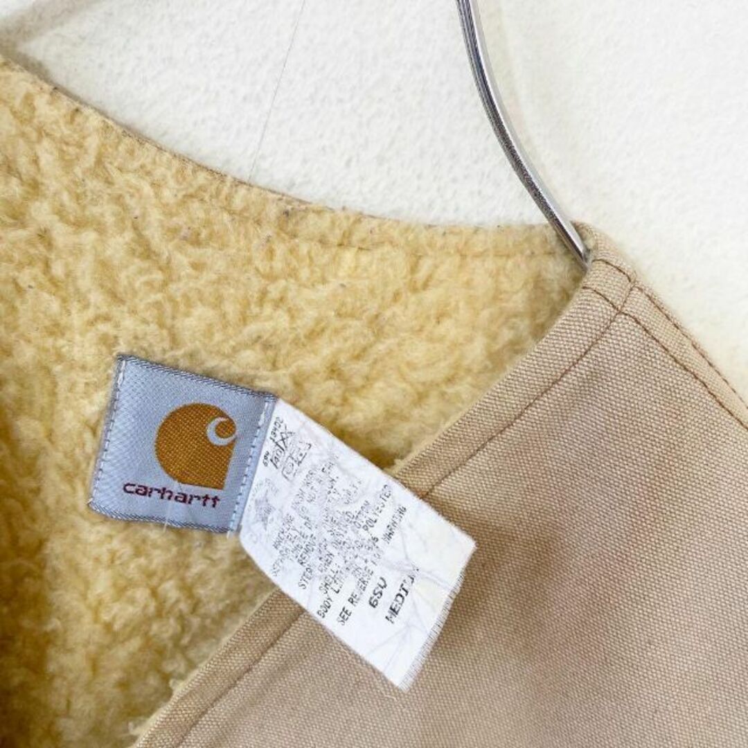 USA製 80s Carhartt カーハート 裏ボア ダック ベスト 古着