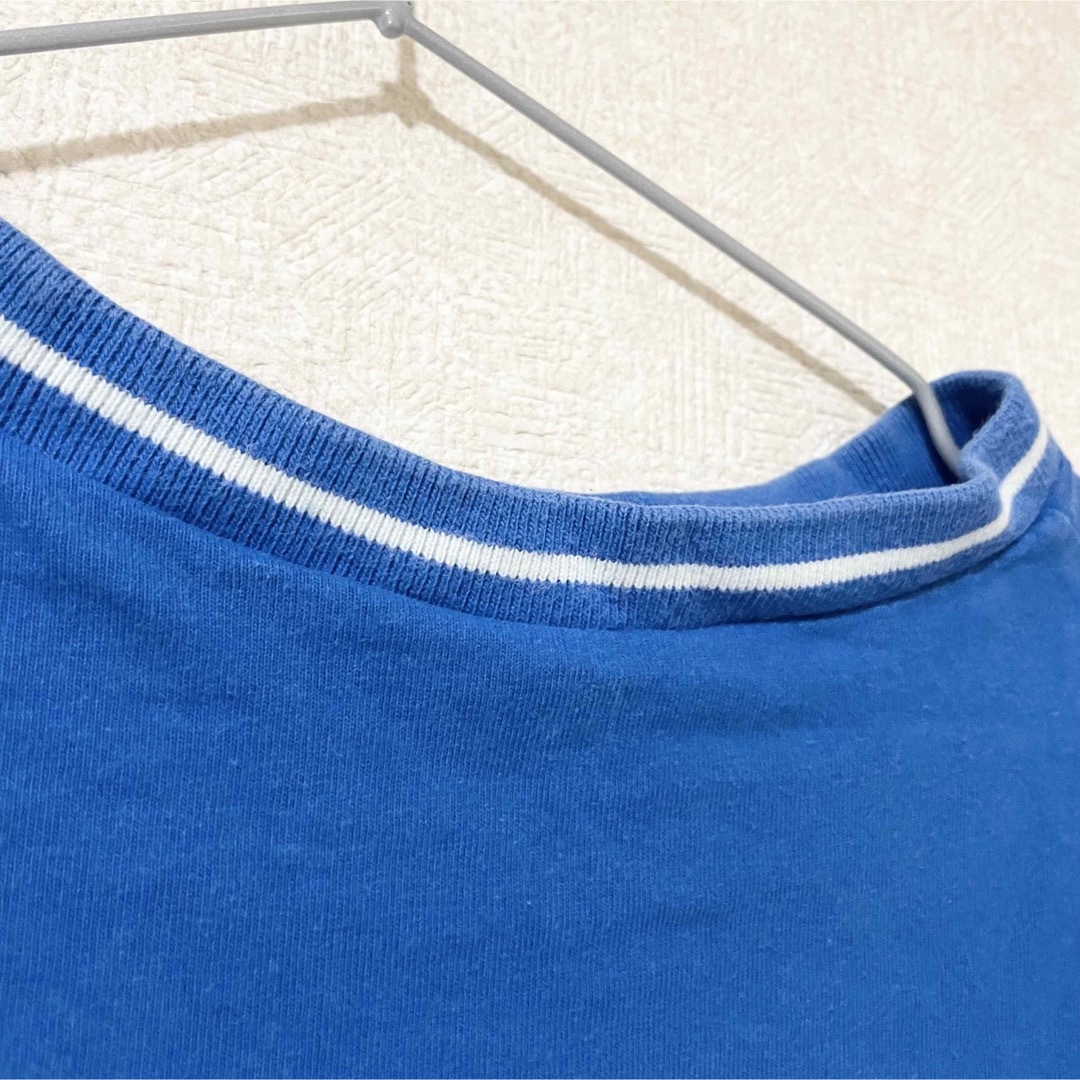 Champion(チャンピオン)のchampion チャンピオン　ラインリブ　半袖　Tシャツ　レディース　女性　青 レディースのトップス(Tシャツ(半袖/袖なし))の商品写真