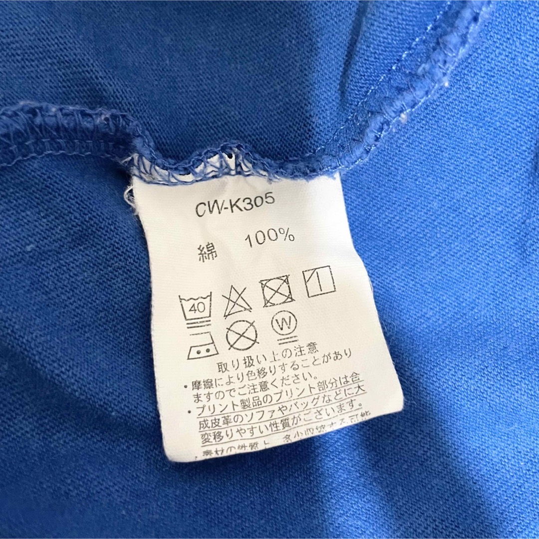 Champion(チャンピオン)のchampion チャンピオン　ラインリブ　半袖　Tシャツ　レディース　女性　青 レディースのトップス(Tシャツ(半袖/袖なし))の商品写真