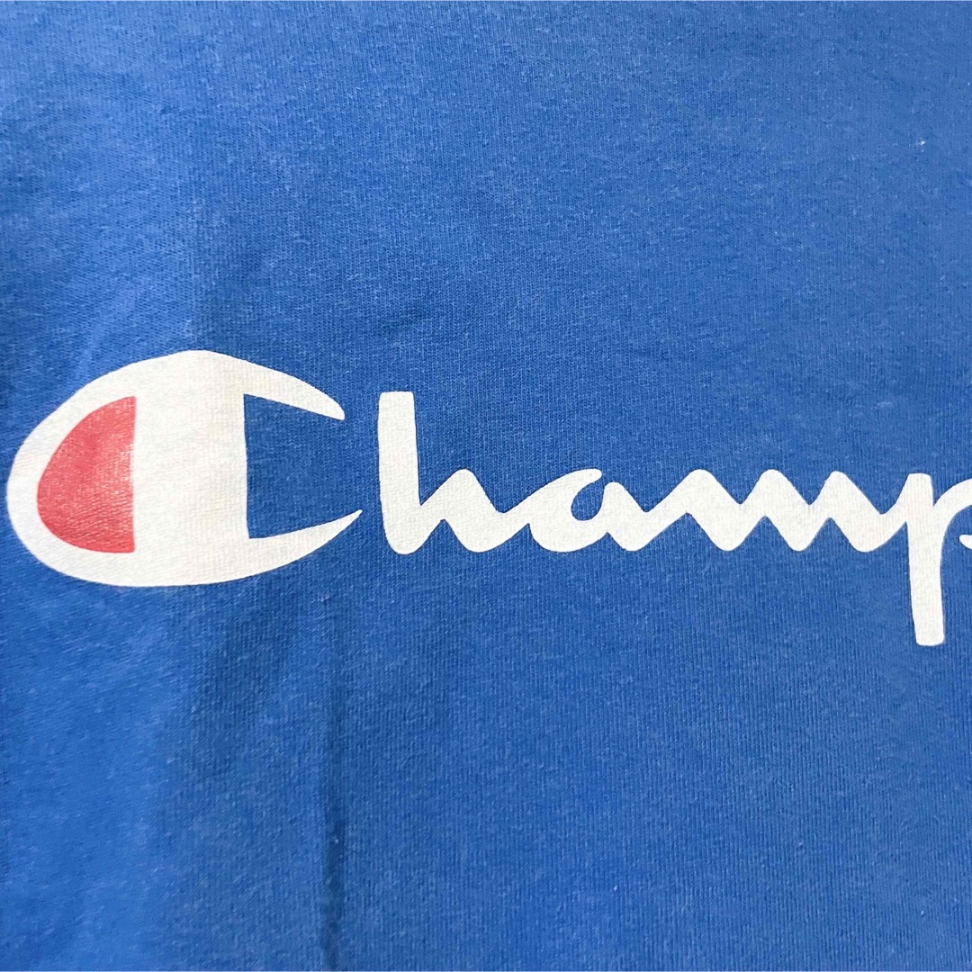 Champion(チャンピオン)のchampion チャンピオン　ラインリブ　半袖　Tシャツ　レディース　女性　青 レディースのトップス(Tシャツ(半袖/袖なし))の商品写真