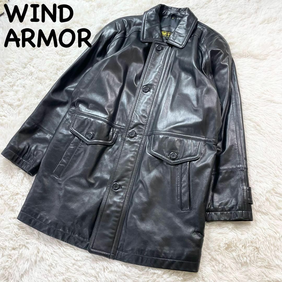 極美品　ニチワ レザーカーコート ラムレザー WINDARMOR 羊 韓国製.