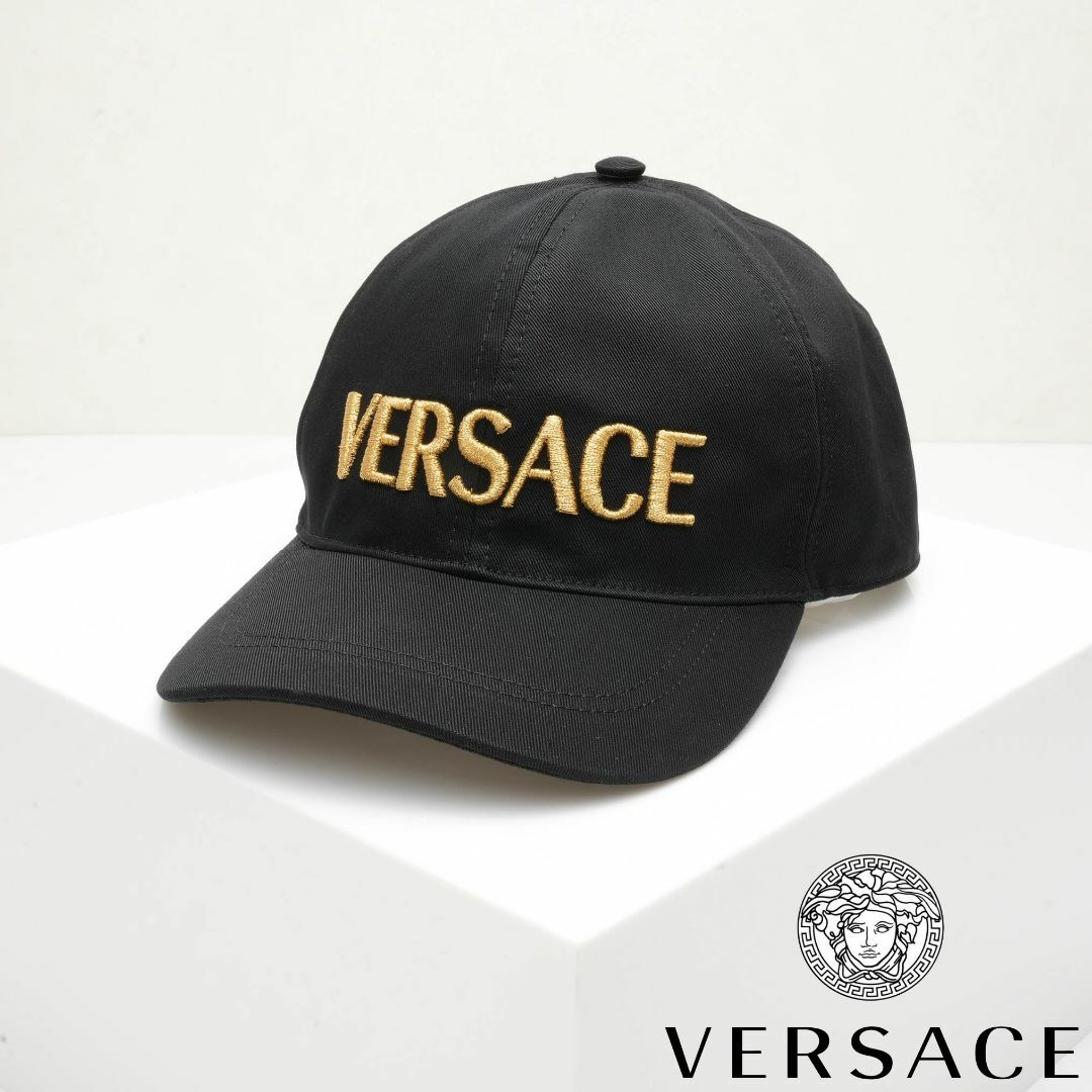 VERSACE - 新品 Versace ロゴ刺繍 ベースボールキャップの通販 by