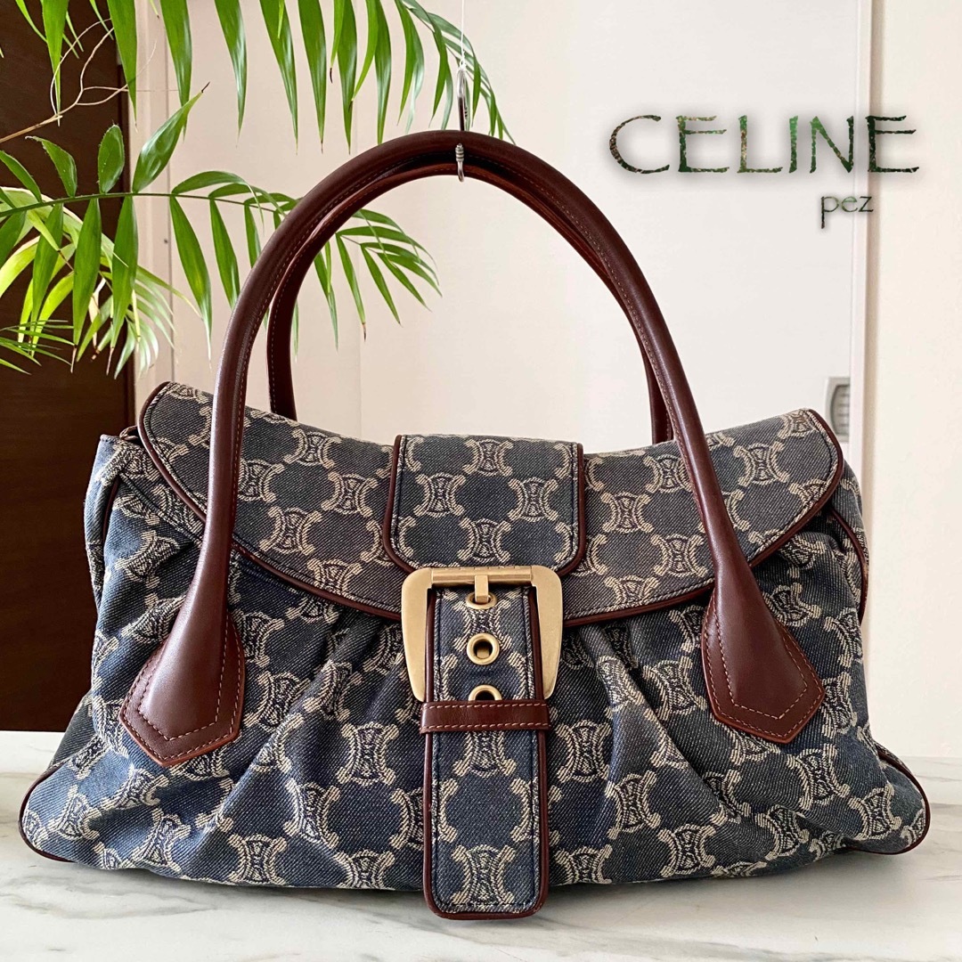 【美品】CELINE セリーヌ マカダム トートバッグ ショルダーバッグ