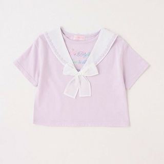 メゾピアノ(mezzo piano)のセーラー衿付　半袖T 120  メゾピアノ　エニィファムキッズ　シャリーテンプル(Tシャツ/カットソー)