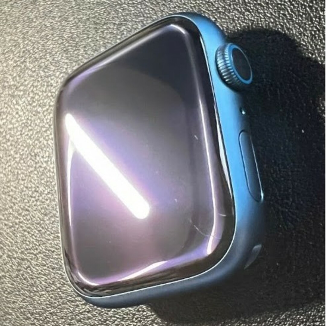 【新品バンド各種、美品】Apple Watch 7 GPS ブルーアルミ 45