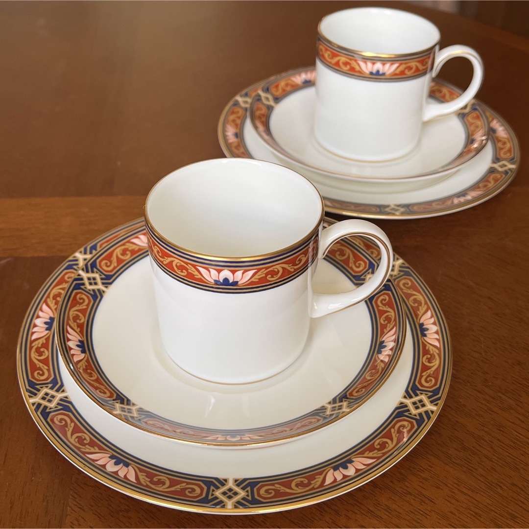 WEDGWOOD - 【黒壺美品】ウェッジウッド☆チッペンデール☆トリオ ペア