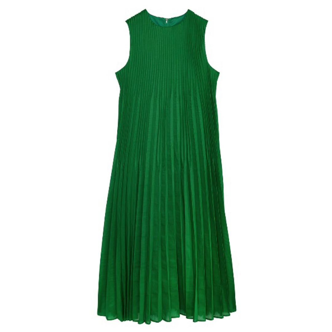 SPUN ORGANDY PLEATS DRESS