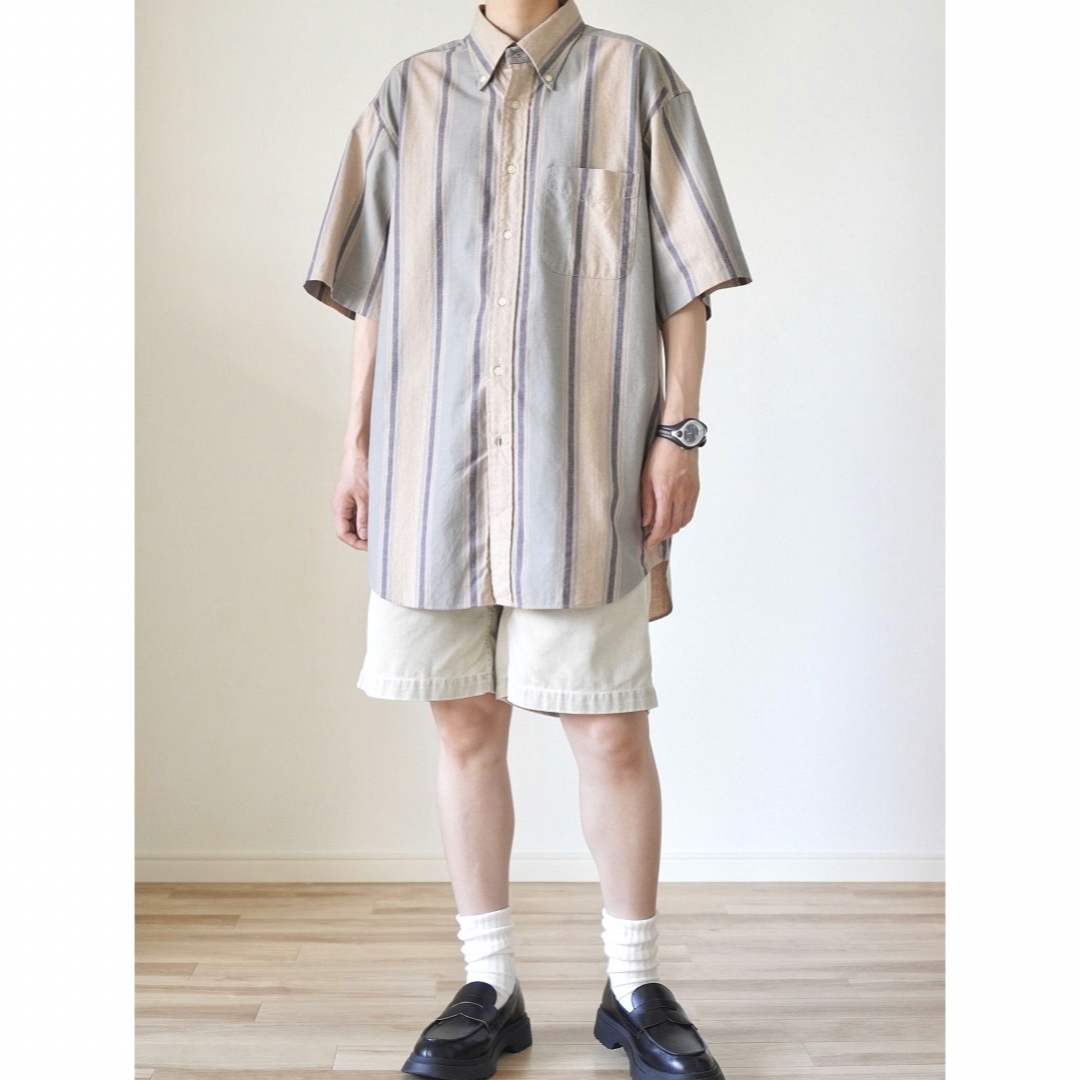 Santa Monica(サンタモニカ)の00s 古着 Scented 半袖 マルチストライプシャツ BDシャツ 日本製 メンズのトップス(シャツ)の商品写真