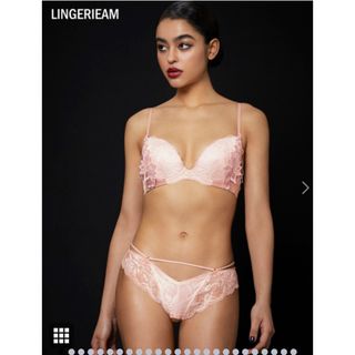 ラヴィジュール(Ravijour)の[LINGERIEAM] リーフレース グラマーアップ ブラセット(ブラ&ショーツセット)