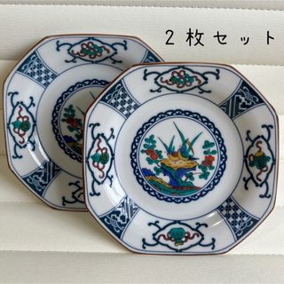 九谷焼 穂光作 花鳥 瓢箪 角小鉢揃 5枚セット 角鉢 角皿 色絵 花唐草 ...