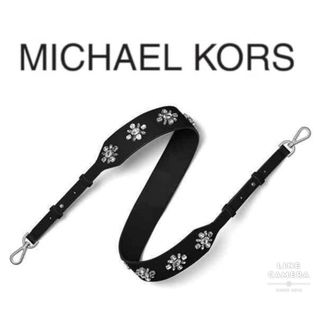 マイケルコース(Michael Kors)のマイケルコース　ギターストラップ フローラ ジュエル ブラック × ビジュー(その他)