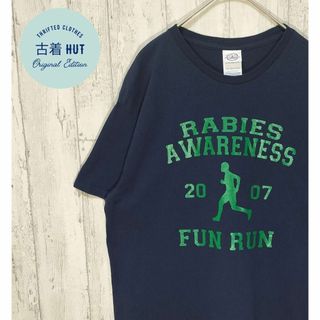 デルタ(DELTA)のデルタ　ランナーズTシャツ アメカジ　USA古着 ネイビー　シンプルプリント(Tシャツ/カットソー(半袖/袖なし))