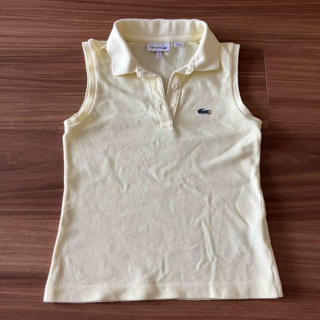 LACOSTE(ラコステ)のラコステ ポロシャツ ノースリーブ キッズ/ベビー/マタニティのキッズ服女の子用(90cm~)(Tシャツ/カットソー)の商品写真