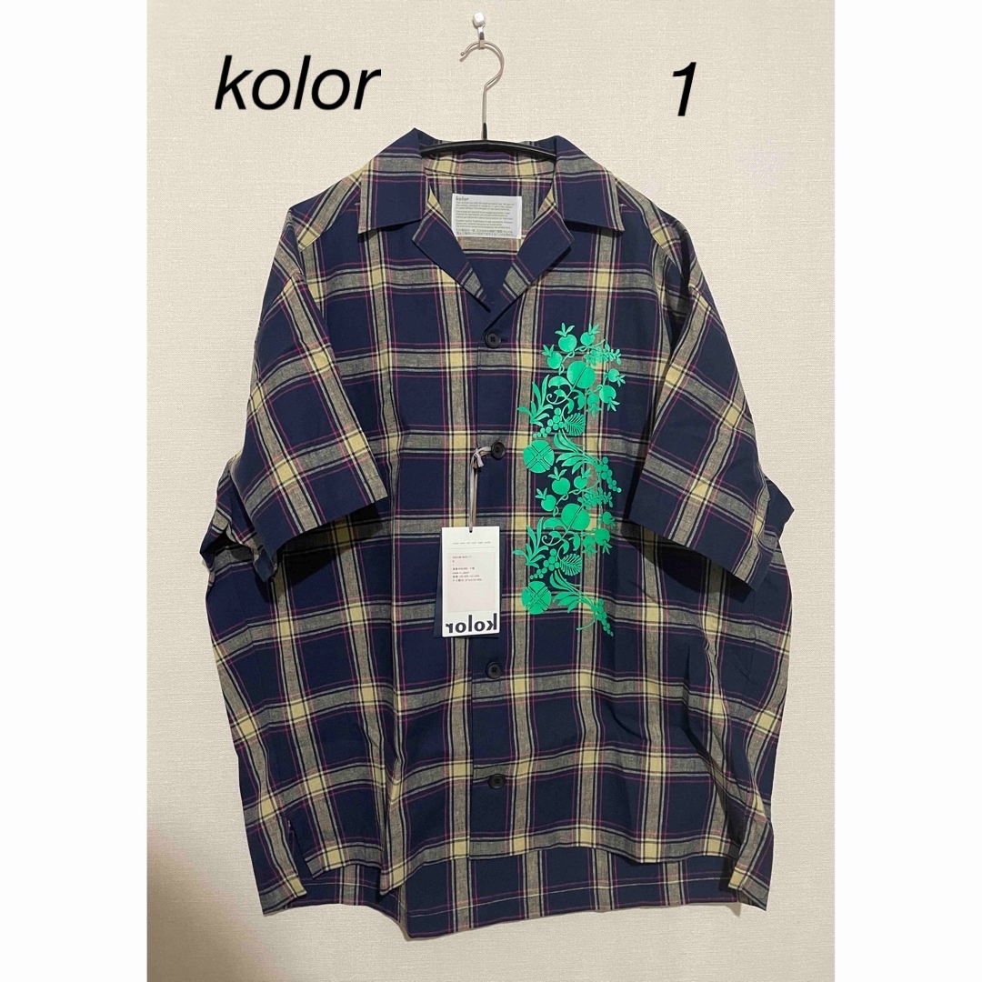 kolor 20ss リネンコットンチェックシャツ