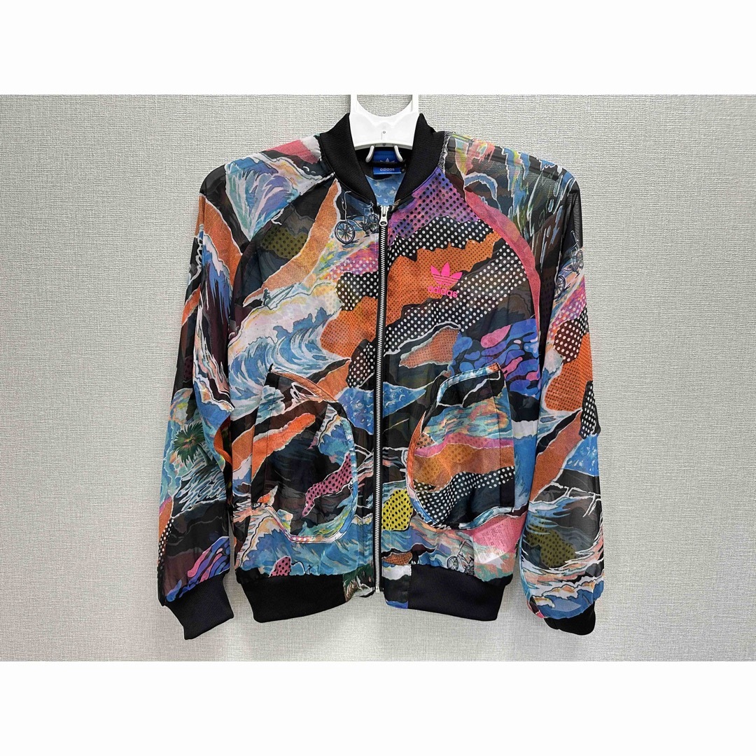 美品 adidas アディダスオリジナルス シースルー シアー ブルゾン レア