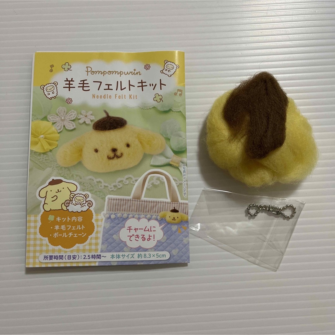 新品☆羊毛フェルトキット☆ハローキティ　ポムポムプリン ハンドメイドの素材/材料(その他)の商品写真