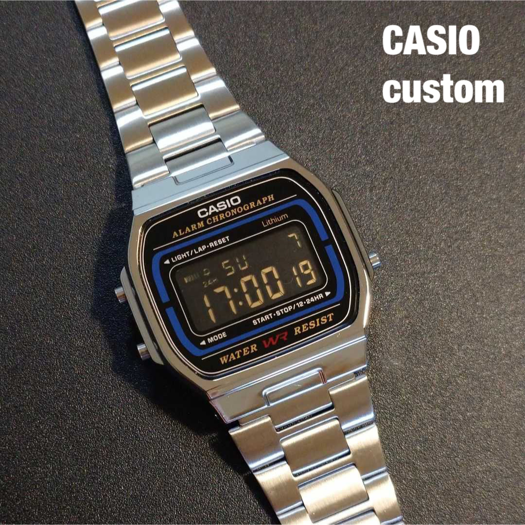 カシオ チープカシオ デジタル 腕時計 黒 液晶反転 レトロ 調 - 1