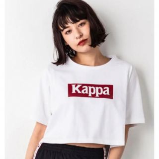 カッパ(Kappa)のkappa ロゴ Tシャツ  半袖  ホワイト(Tシャツ/カットソー(半袖/袖なし))