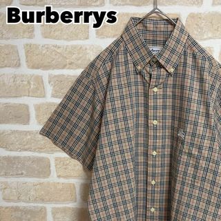 バーバリー(BURBERRY)の美品 90s BURBERRY バーバリー シャツ ノヴァチェック ベージュ(シャツ)