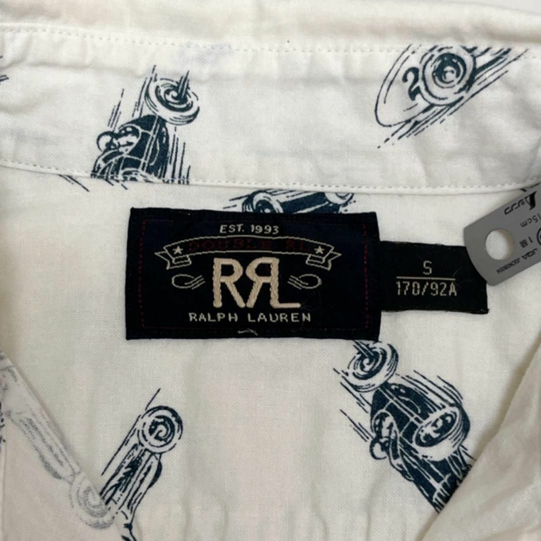 RRL(ダブルアールエル)のRRL ダブルアールエル 総柄シャツ レーシングカー クラシック ホワイト メンズのトップス(シャツ)の商品写真