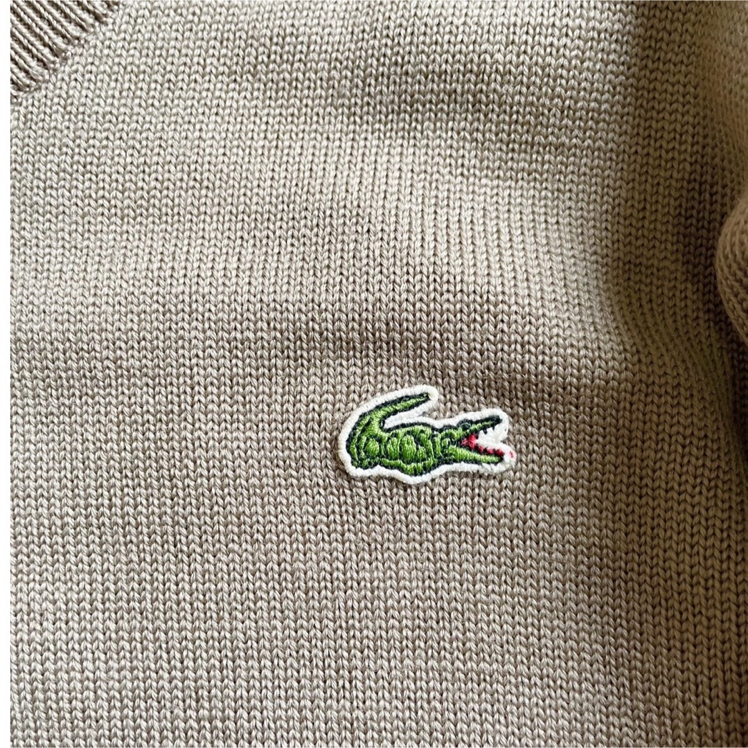 LACOSTE(ラコステ)のLACOSTE(ラコステ)   大きいサイズ ニットワンピース Vネック  レディースのワンピース(ひざ丈ワンピース)の商品写真