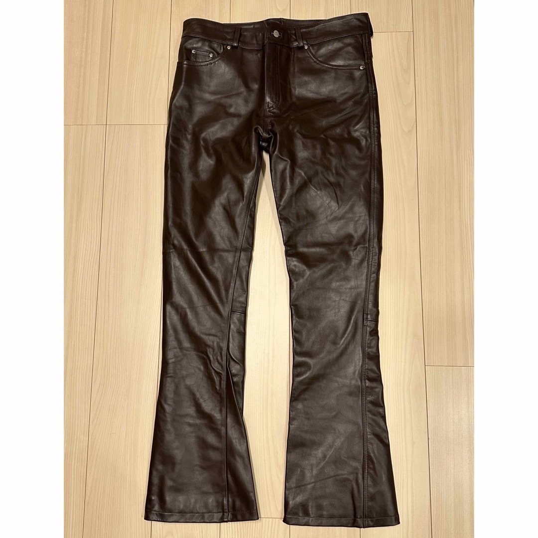 NYRVA FLARED LEATHER COFFEE BROWN 36インチ