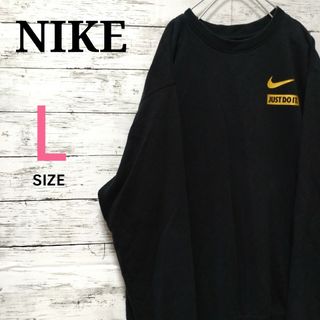 ナイキ(NIKE)のNIKE　ナイキ　スウェット　バックプリント　薄手　ブラック　L　トレーナー(スウェット)