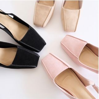 SEAROOMLYNN French heel spuareサボミュール-