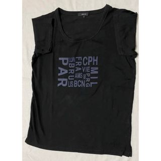 コムサイズム(COMME CA ISM)のコムサ イズム Tシャツ ブラック ロゴ プリント サイズ11 送料込み！(Tシャツ(半袖/袖なし))