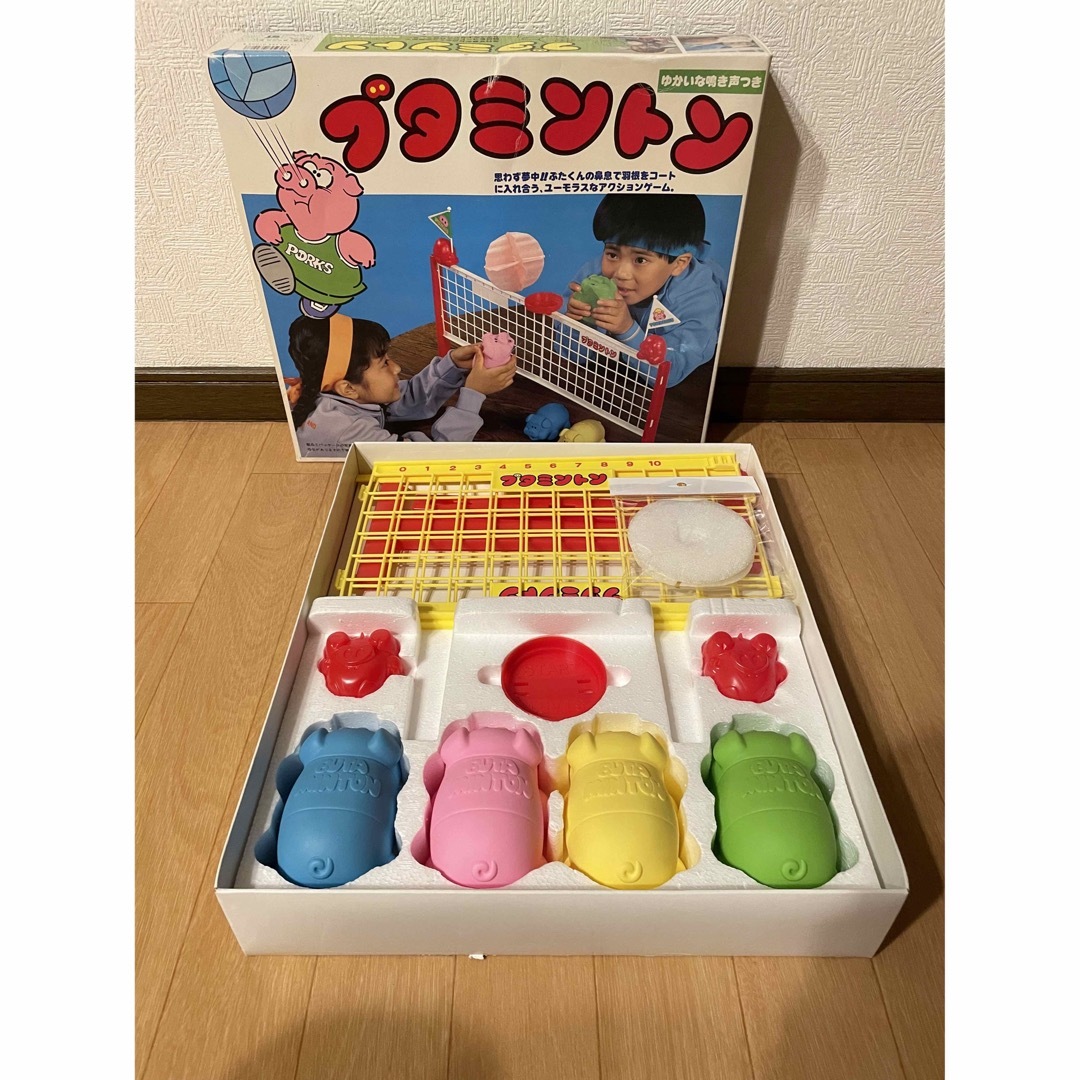 野村トーイ ブタミントン 昭和レトロ 昭和玩具 ぶたくんの鼻息で 野村トーイ ブタミントン 昭和レトロ 昭和玩具 ぶたくんの鼻息で