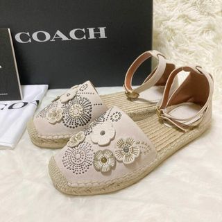 COACH - 美品 コーチ エスパドリーユ ティーローズ フラットサンダル